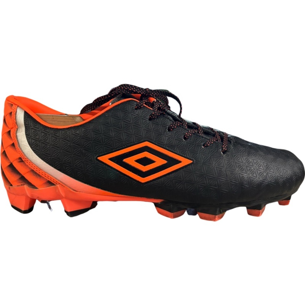 Umbro Men's Sz 12 Club 3.0 FG/MG Soccer Cleats Black Orange Athletic Field Boots